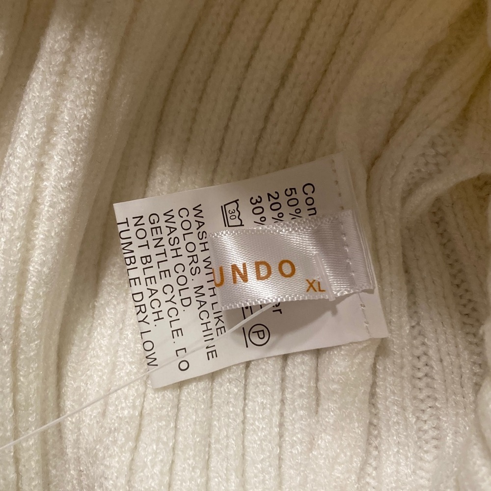 Kirundo NWT White Sweater with Black Accent Women Size XL - Picture 7 of 14